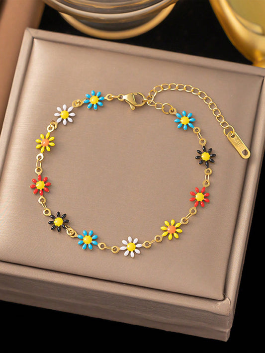 Bracelet « colorful daisy flower »